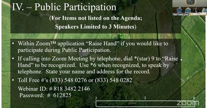From the Planning and Zoning