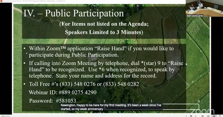 From the Planning and Zoning